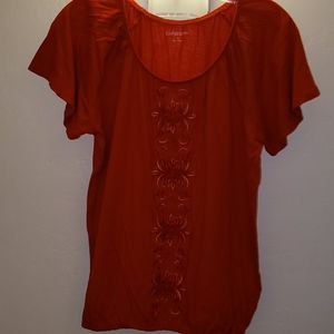 Croft and Barrow Embroidered Top